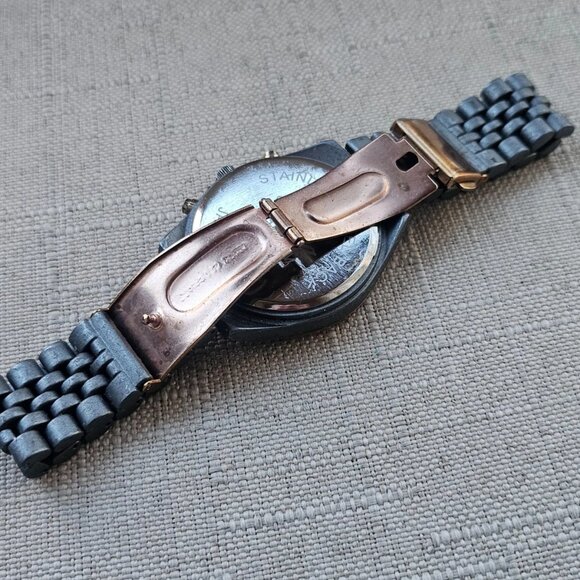 Geneva Women Wristwatch Grey Tone Metal Chain Strap Analog Quartz Watch - Picture 9 of 11